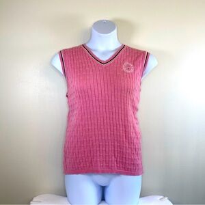 Ashford Women’s XL Pink Golf Vest - RARE & VINTAGE 2002 US Open Bethpage Black